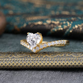 Heart Shaped Moissanite Engagaement Ring Classic Wedding Ring